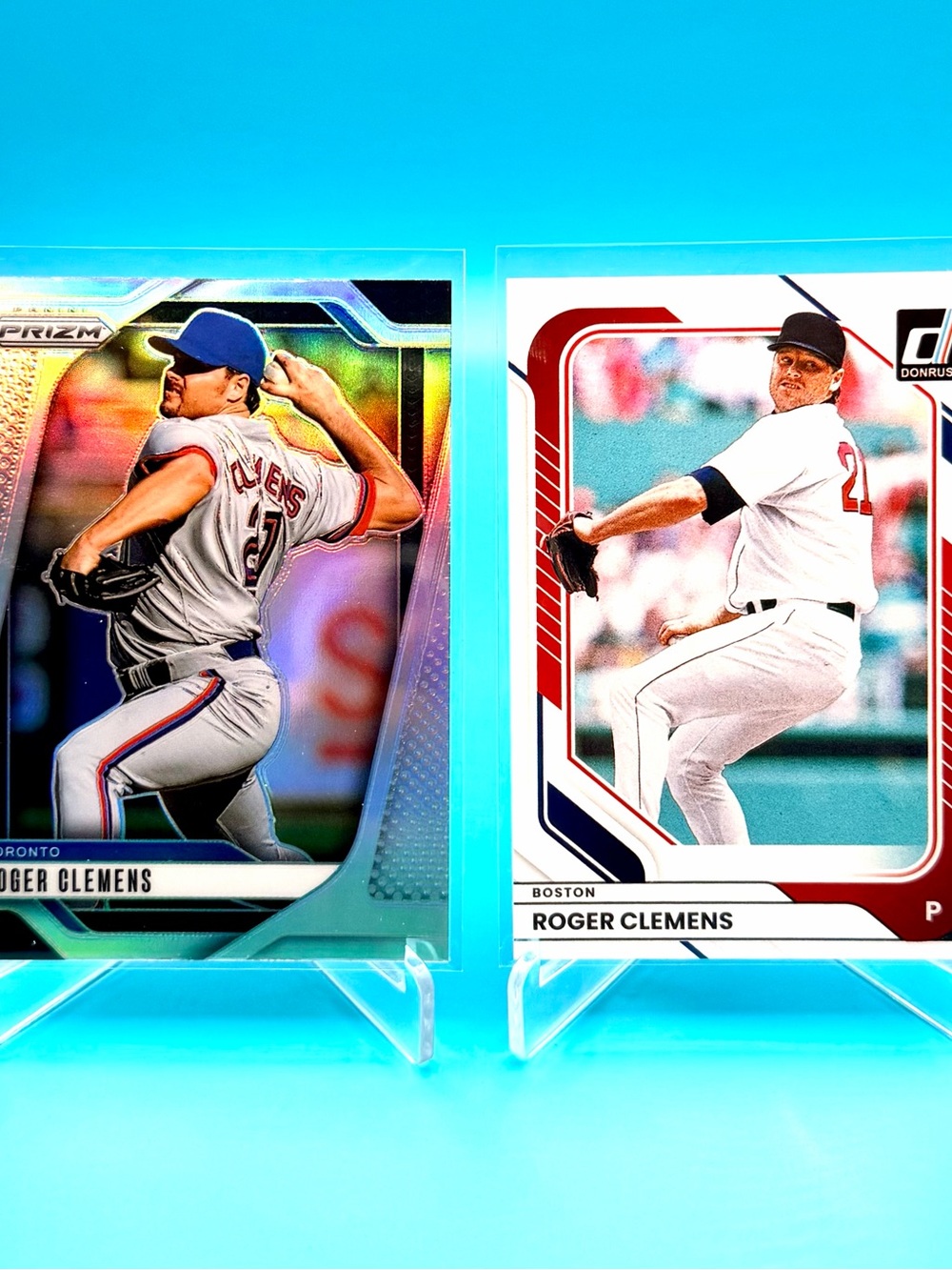 🔥Roger Clemens Lot! 🔥Silver Refractor Prizm + Donruss Insert! 🤯